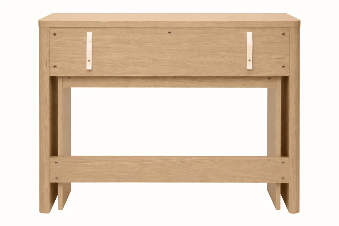 Console bureau d'appoint avec tiroirs finition bois clair chêne L110 cm ENOLA