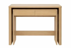 Console bureau d'appoint avec tiroirs finition bois clair chêne L110 cm ENOLA