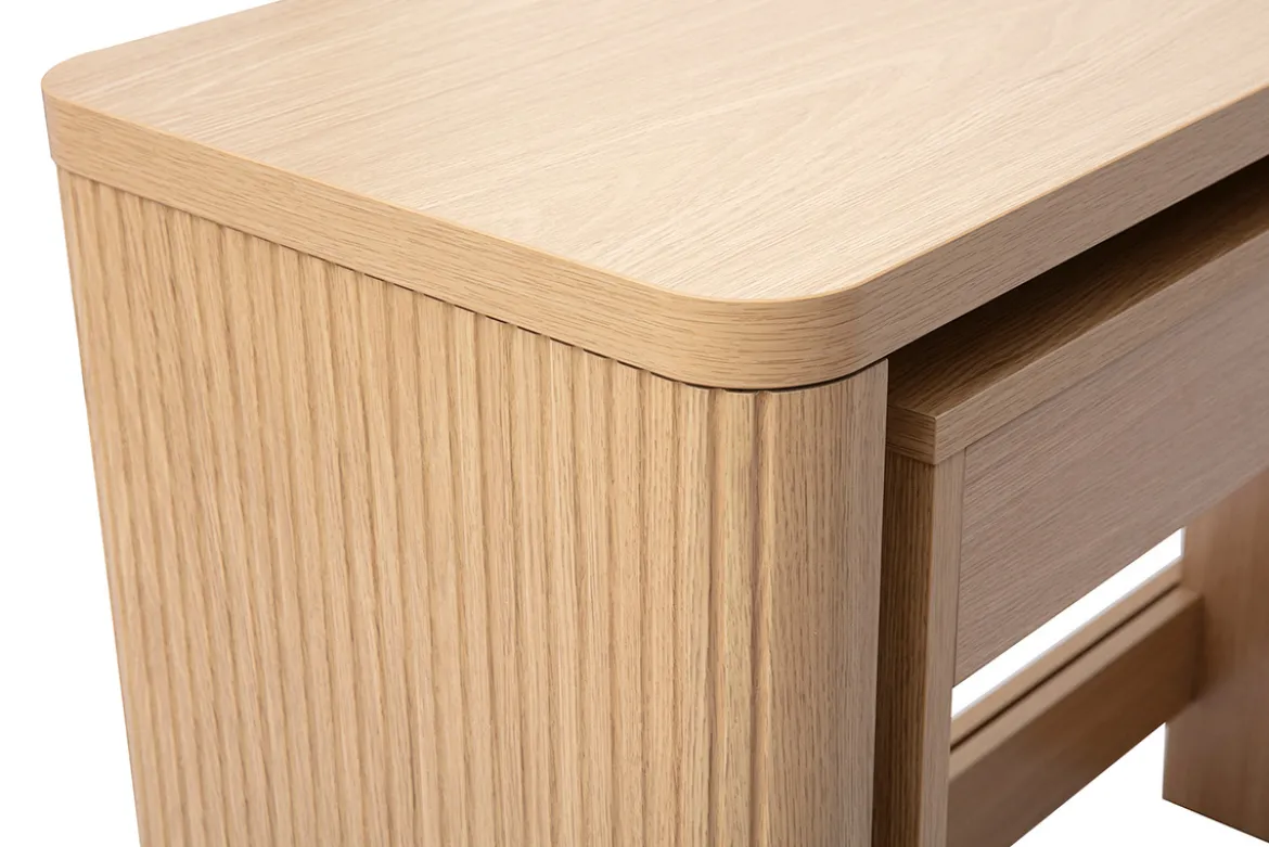 Console bureau d'appoint avec tiroirs finition bois clair chêne L110 cm ENOLA