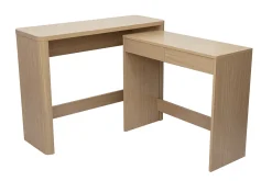 Console bureau d'appoint avec tiroirs finition bois clair chêne L110 cm ENOLA