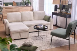 Console design avec rangements 3 tiroirs noire et métal L115 cm AVIDAN