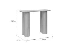 Console design en bois clair L100 cm FOLEEN