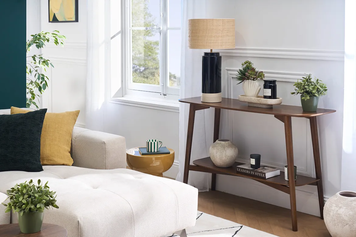 Console en bois foncé L120 cm CENDY