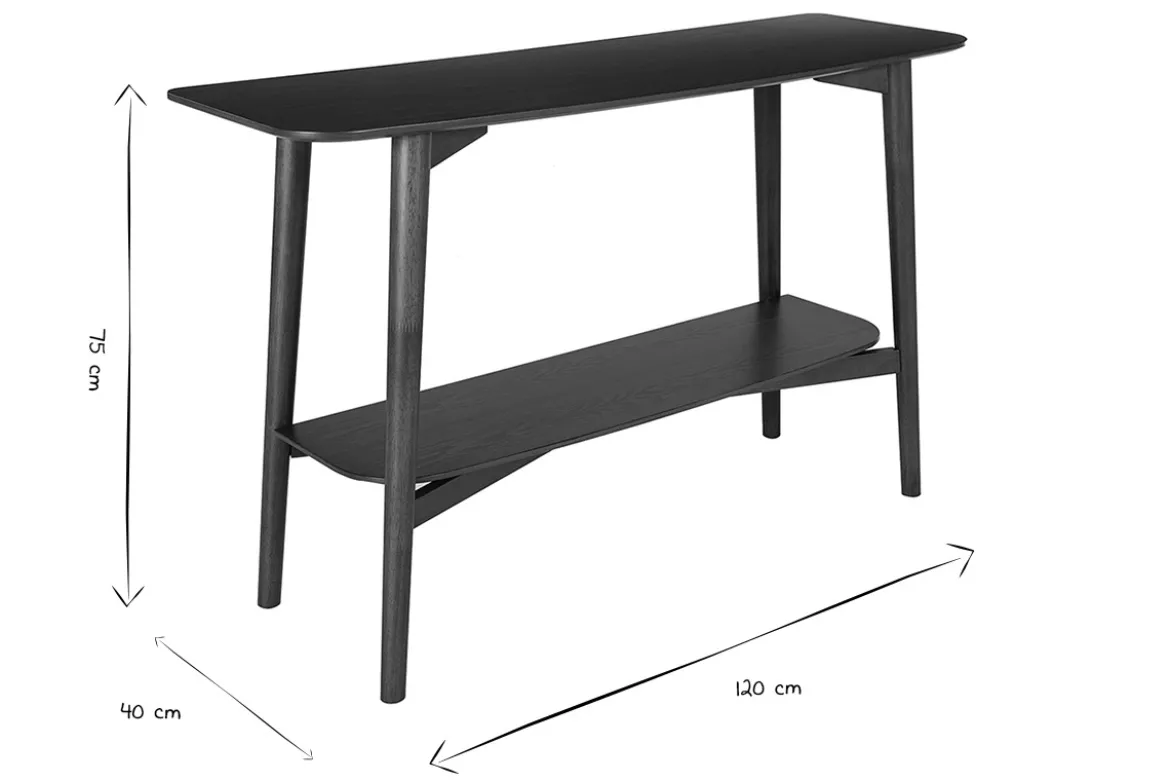 Console en bois foncé L120 cm CENDY