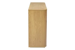 Console finition bois clair chêne 2 tiroirs L120 cm NEGAN