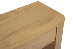 Console finition bois clair chêne 2 tiroirs L120 cm NEGAN