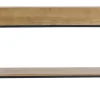 Console industrielle avec rangements 2 tiroirs en bois manguier massif et métal noir L110 cm YPSTER