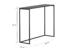 Console industrielle en métal noir L100 cm KARL