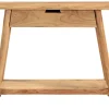 Console naturelle avec tiroir en bois massif L90 cm FRANKLIN