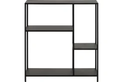 Console ouverte design en métal noir L80 cm PODIUM