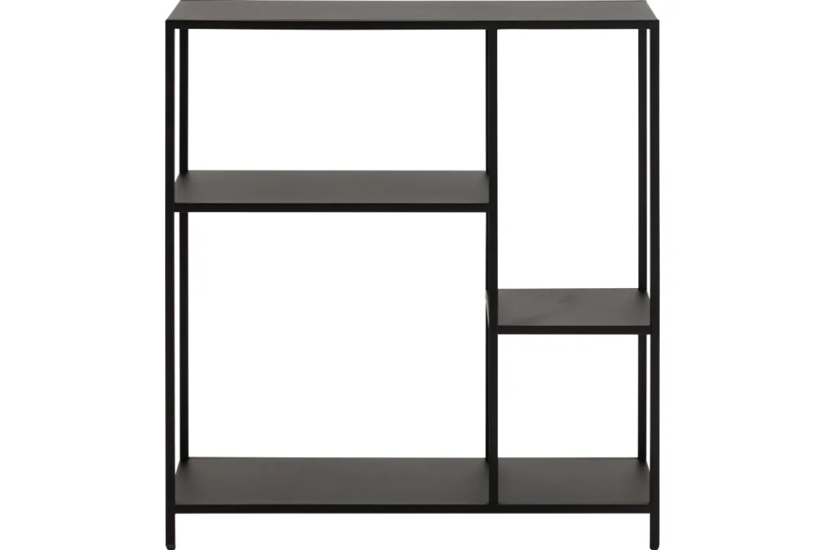 Console ouverte design en métal noir L80 cm PODIUM