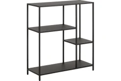 Console ouverte design en métal noir L80 cm PODIUM