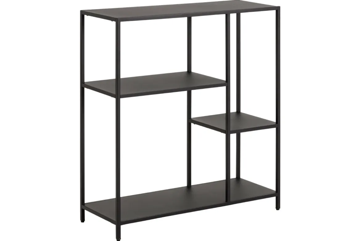Console ouverte design en métal noir L80 cm PODIUM