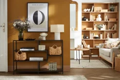 Console ouverte design noire L114 cm TRESCA