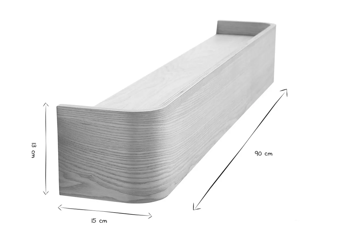 Etagère murale bois clair frêne L90 cm HOPE