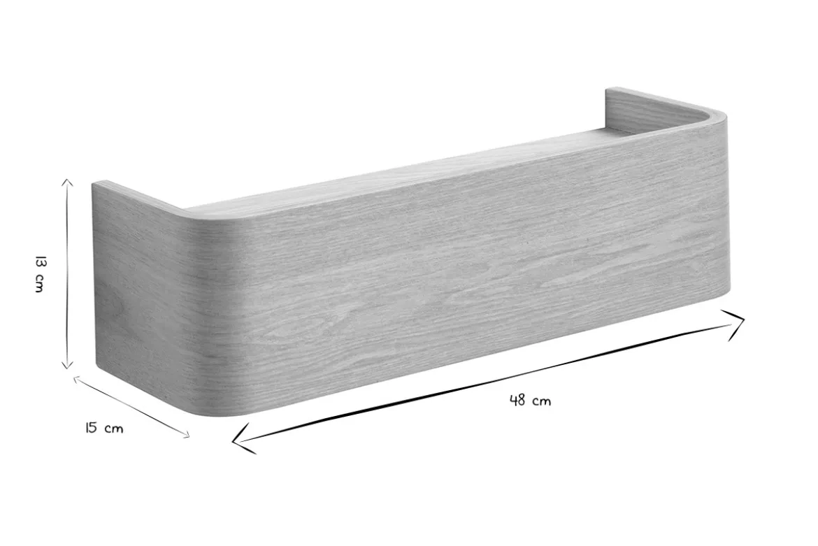 Etagère murale bois clair frêne L48 cm HOPE