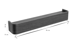 Etagère murale bois foncé noyer L90 cm HOPE