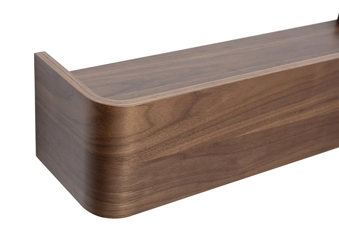 Etagère murale bois foncé noyer L48 cm HOPE