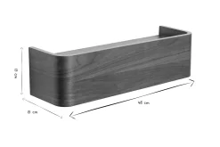 Etagère murale bois foncé noyer L48 cm HOPE