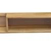 Etagère murale en bois manguier massif et cannage rotin L90 cm ACANGE
