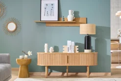 Etagère murale finition bois clair chêne L120 cm CIME