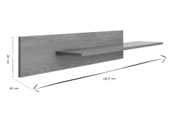 Etagère murale finition bois clair chêne L120 cm CIME