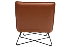 Fauteuil avec repose pied vintage marron PHILO