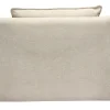 Fauteuil convertible en tissu effet velours texturé beige MAHAUT
