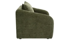 Fauteuil convertible en tissu effet velours texturé vert kaki MAHAUT