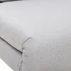 Fauteuil convertible scandinave en tissu gris clair et bois clair AMIKO