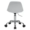 Fauteuil de bureau blanc enfant à roulettes STEEVY