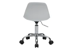 Fauteuil de bureau blanc enfant à roulettes STEEVY