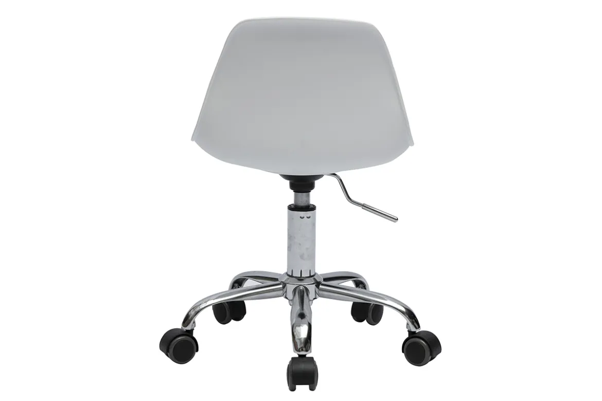 Fauteuil de bureau blanc enfant à roulettes STEEVY
