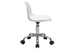 Fauteuil de bureau blanc enfant à roulettes STEEVY
