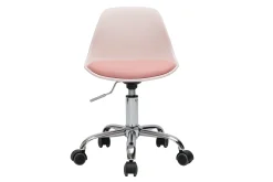 Fauteuil de bureau rose enfant à roulettes STEEVY