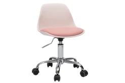 Fauteuil de bureau rose enfant à roulettes STEEVY