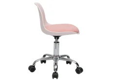 Fauteuil de bureau rose enfant à roulettes STEEVY
