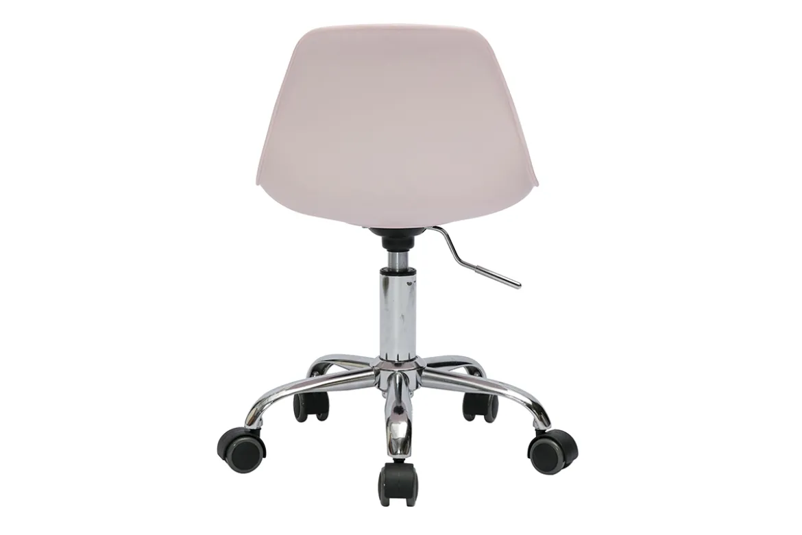 Fauteuil de bureau rose enfant à roulettes STEEVY