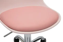 Fauteuil de bureau rose enfant à roulettes STEEVY