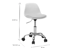 Fauteuil de bureau rose enfant à roulettes STEEVY