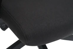 Fauteuil de bureau à roulettes design noire en tissu et métal CHUCK