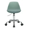 Fauteuil de bureau vert de gris enfant à roulettes STEEVY