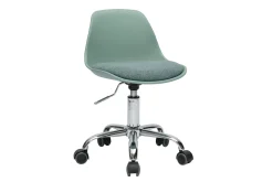Fauteuil de bureau vert de gris enfant à roulettes STEEVY