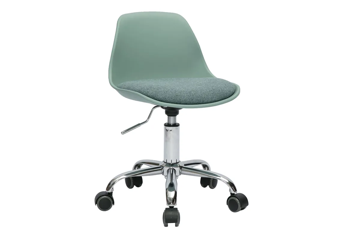 Fauteuil de bureau vert de gris enfant à roulettes STEEVY