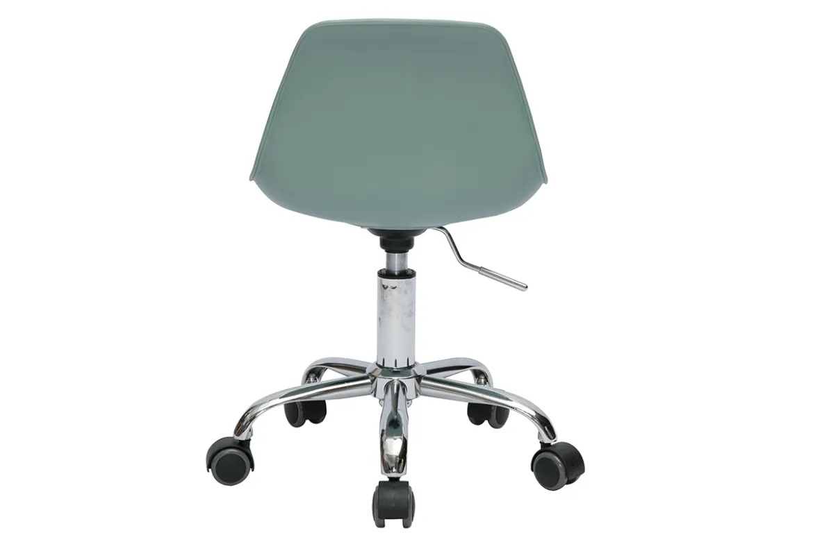 Fauteuil de bureau vert de gris enfant à roulettes STEEVY
