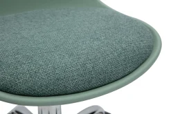 Fauteuil de bureau vert de gris enfant à roulettes STEEVY
