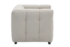 Fauteuil design en tissu effet velours texturé beige CORTO