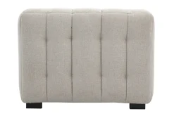 Fauteuil design en tissu effet velours texturé beige CORTO