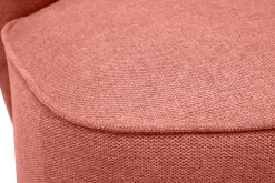 Fauteuil design pivotant en tissu effet velours texturé terracotta AMBER