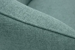 Fauteuil design pivotant en tissu vert de gris AMBER